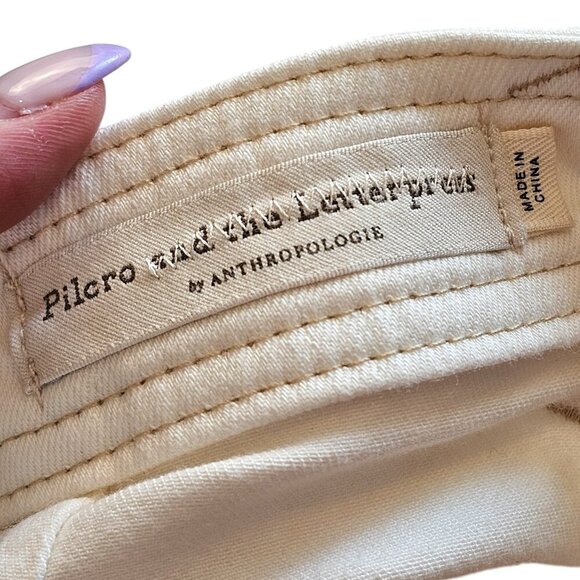 Pilcro Light Off White Wide Leg Pant Sz 31 P - Picture 8 of 10